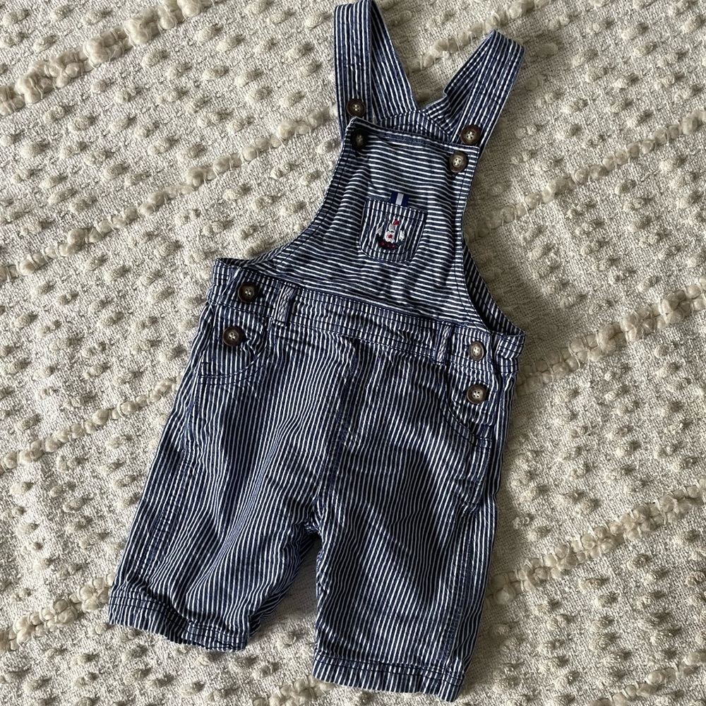 Striped overalls